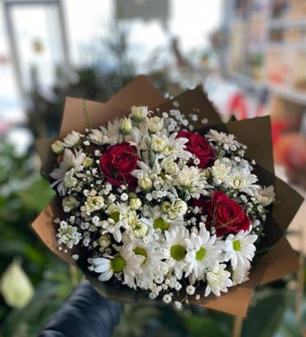 3 Güllü Papatya Buketi – Manavgat Aynı Gün Teslim