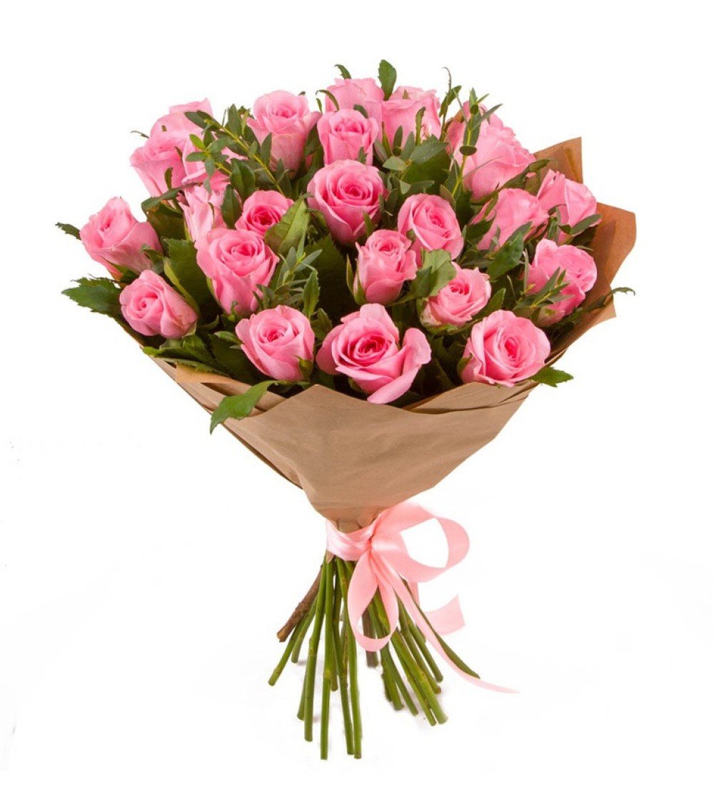 25 Pembe Gül Buketi | Manavgat & Side Taze Gül 25’li Pembe Gül Buketi – Manavgat Aynı Gün Canlı Çiçek